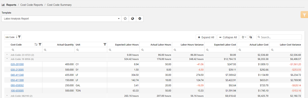 labor analysis report