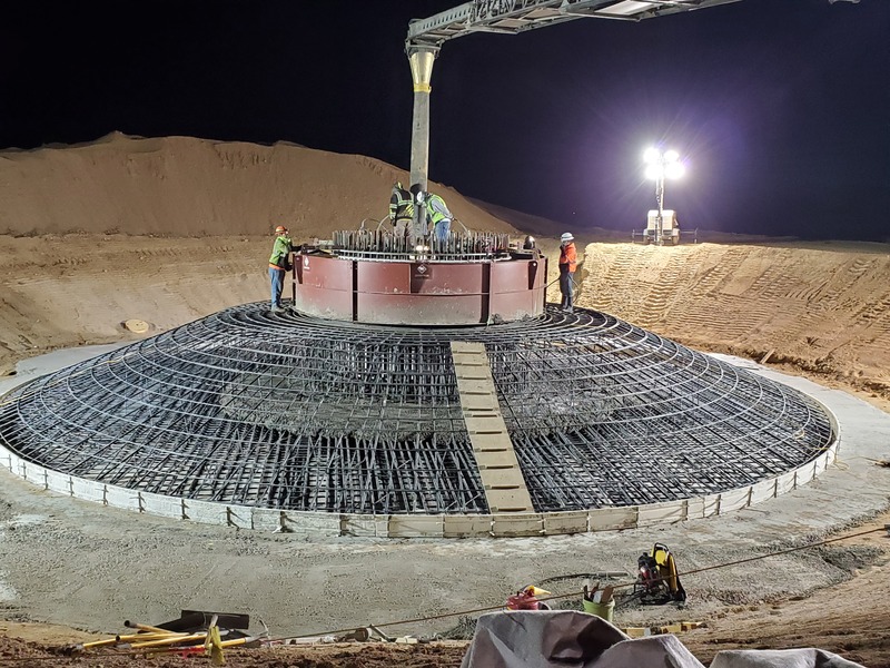 turbine foundation for roundabout